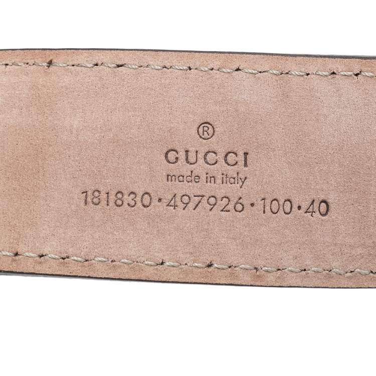 مملوكة مسبقًا Gucci Beige/Brown GG Supreme Canvas Belt 100 CM