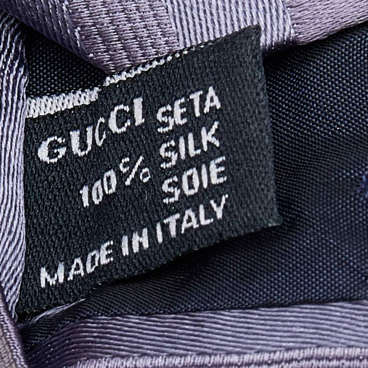 مملوكة مسبقًا Gucci Purple Striped Jacquard Silk Tie