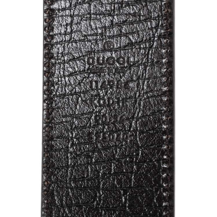 Pre Owned Gucci Beige GG Supreme Canvas Interlocking G Buckle Belt 90CM