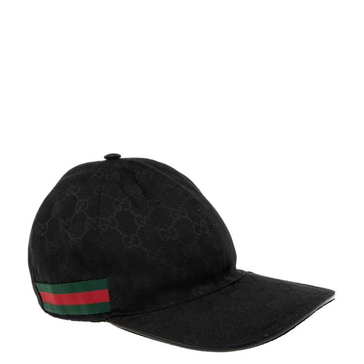 Gucci Men's Baseball with Web Stripe - Black - Hats