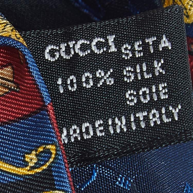 Pre Owned Gucci Multicolor Printed Silk Tie
