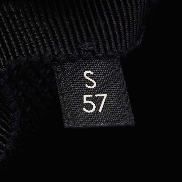 Pre Owned Gucci Black/Grey GG Supreme Angry Cat Patch Cap S