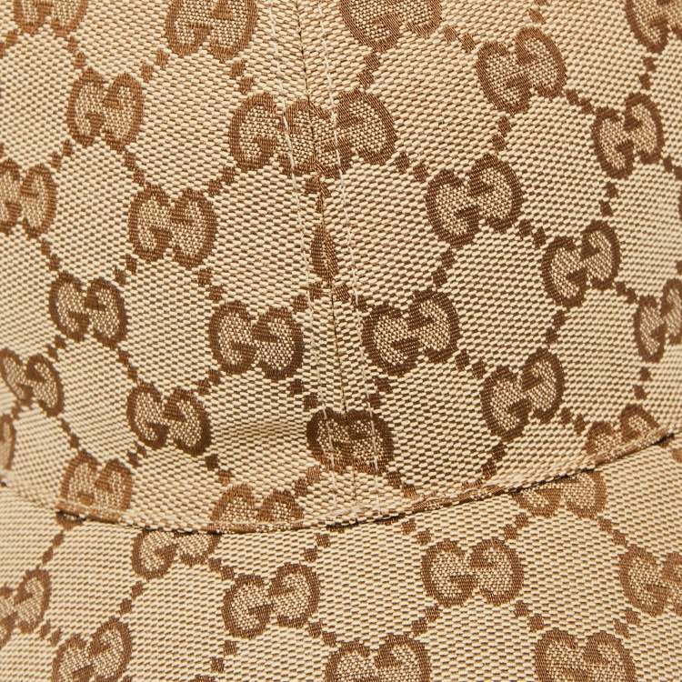 Pre Owned Gucci Bicolor GG Canvas Web Stripe Baseball Cap M