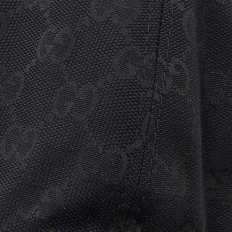 Pre Owned Gucci Black GG Canvas Web Stripe Baseball Cap M