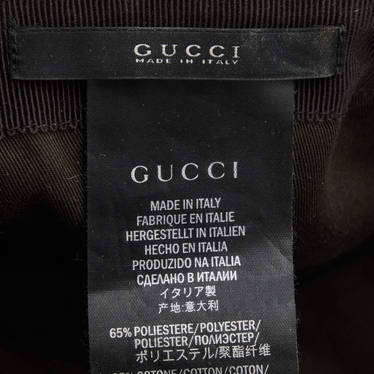 Pre Owned Gucci Beige GG Canvas Baseball Cap 