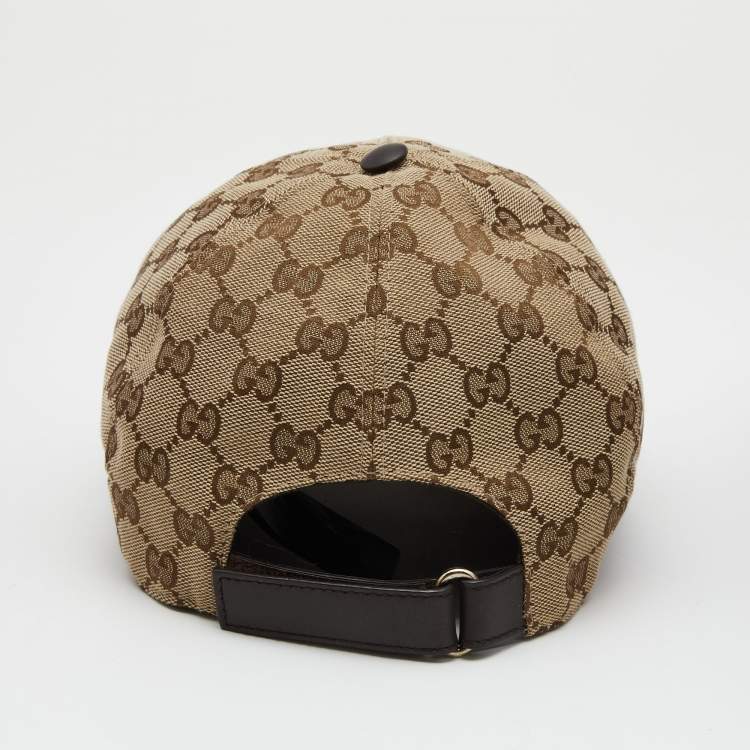 Pre Owned Gucci Beige GG Canvas Baseball Cap 
