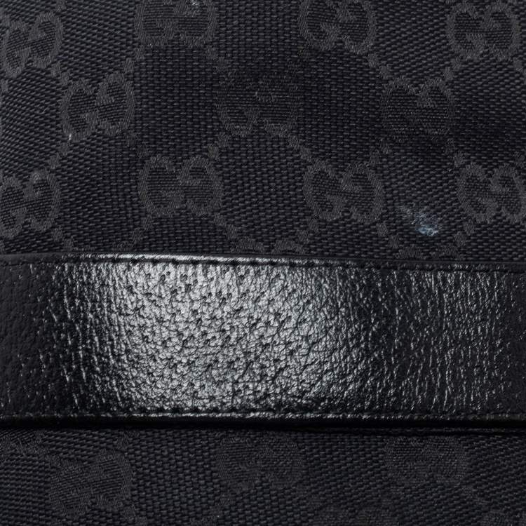 Pre Owned Gucci Black GG Supreme Jacquard Bucket Hat 