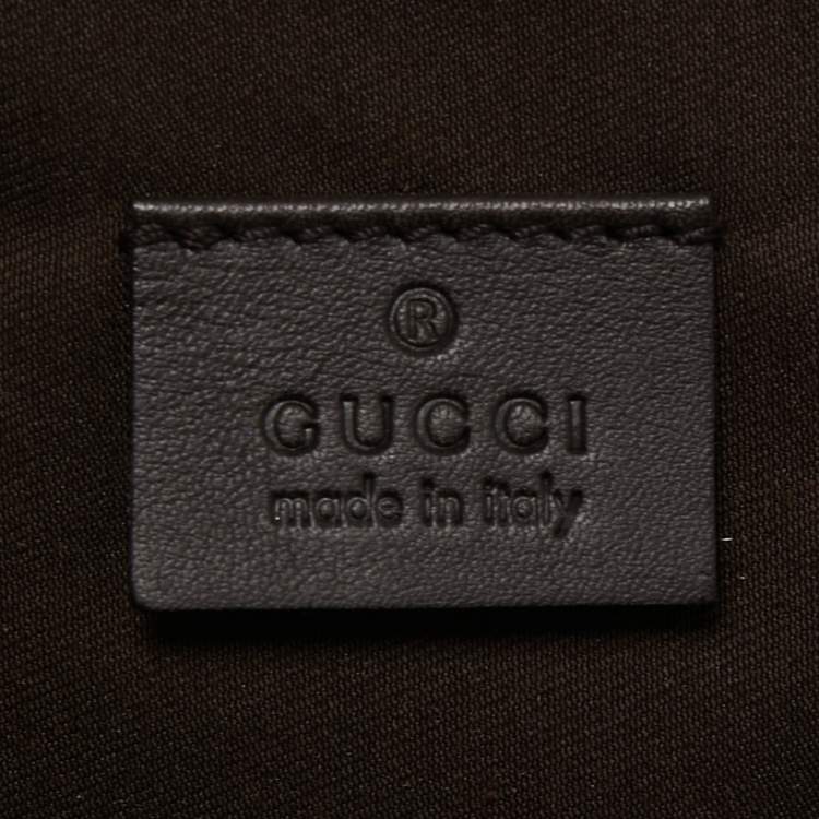 Pre Owned Gucci Beige GG Supreme Canvas and Leather Travel Tie Case