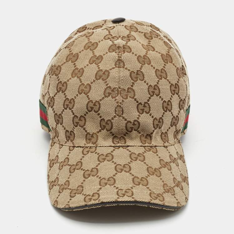 NEW 100% Authentic GUCCI Boutique Logo Print Baseball Cap Hat Size M