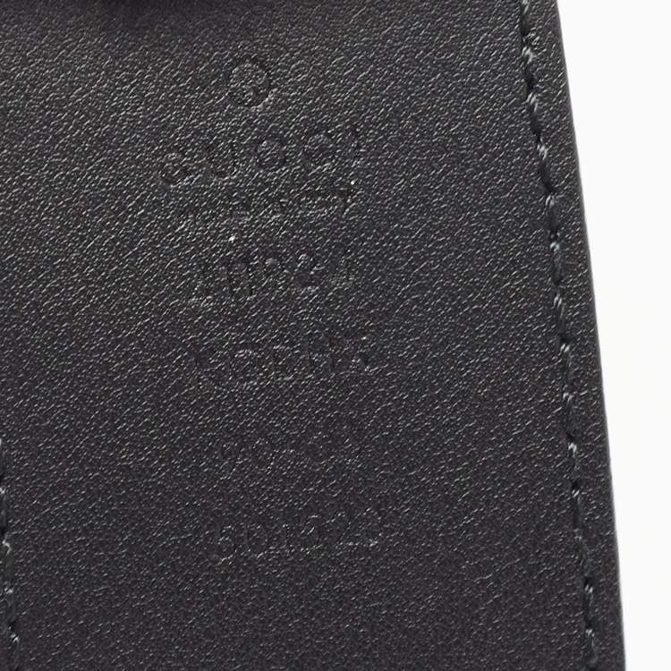 Pre Owned Gucci Black Supreme Canvas Interlocking G Belt 90CM