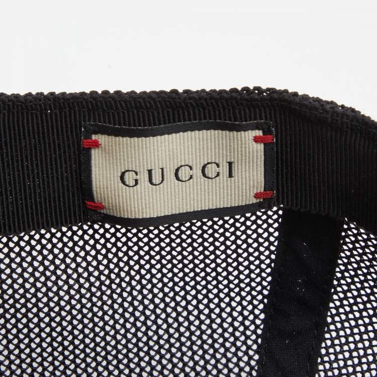 Pre Owned Gucci Beige Kingsnake Print GG Supreme Canvas Baseball Cap M