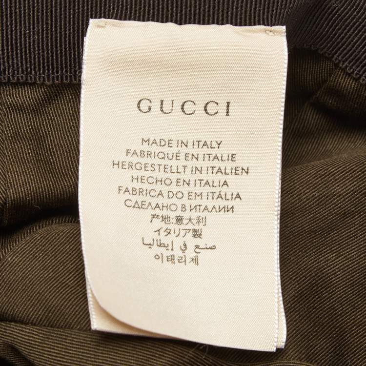 Pre Owned Gucci Beige/Ebony Web Detail Original GG Canvas Baseball Hat L