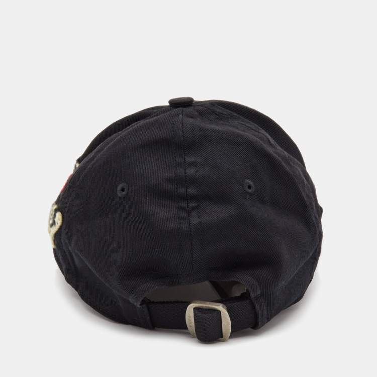 Pre Owned Gucci Black NY Yankees Butterfly Cotton Baseball Cap