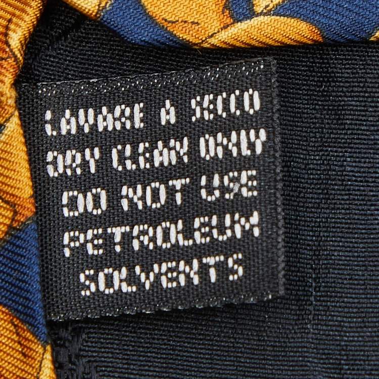Pre Owned Gucci Yellow Animal Printed Silk Tie