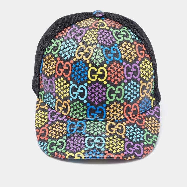 Pre Owned Gucci Multicolor Psychedelic GG Canvas & Mesh Baseball Cap L