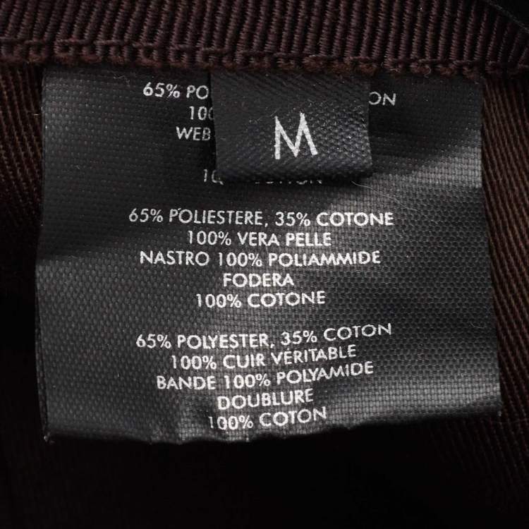 Pre Owned Gucci Brown Logo Monogram Cotton Canvas Baseball Cap M
