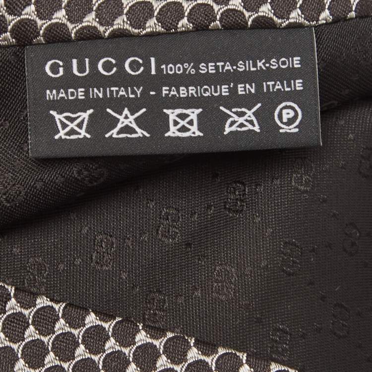 مملوكة مسبقًا Gucci Black Patterned Silk Tie