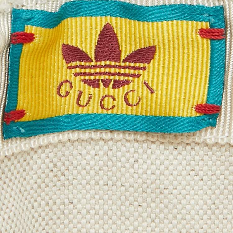 Pre Owned Gucci X Adidas Yellow GG Coated Canvas Baseball Cap XS