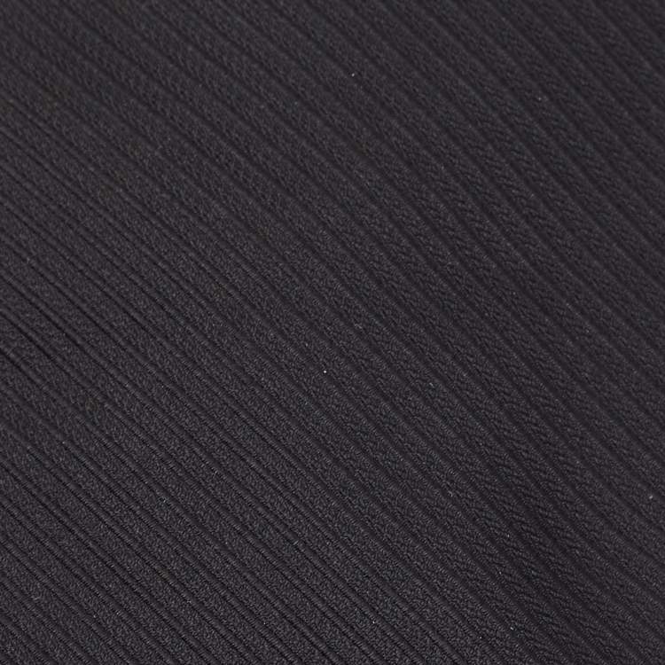 Pre Owned Gucci Black Stripe Silk Tie