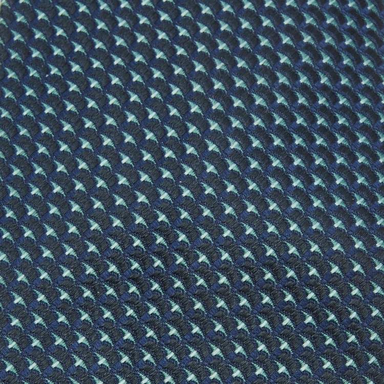 Pre Owned Gucci Teal Blue Patterned Silk  Tie