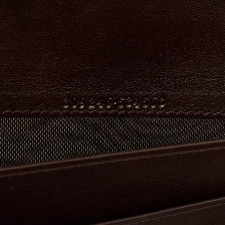 Pre Owned Gucci Dark Brown Guccissima Leather Agenda Cover