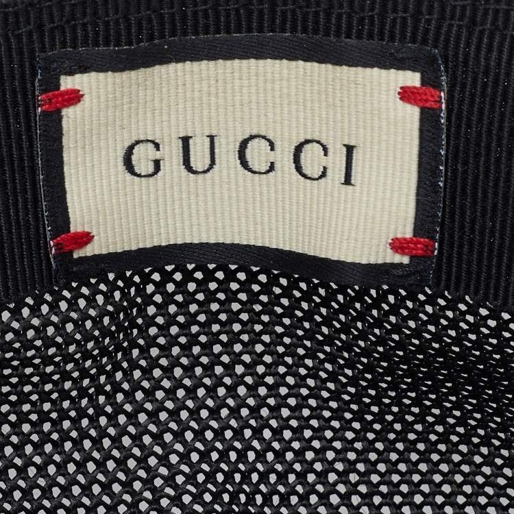 Pre Owned Gucci Beige GG Snake Print Canvas & Mesh Baseball Cap S