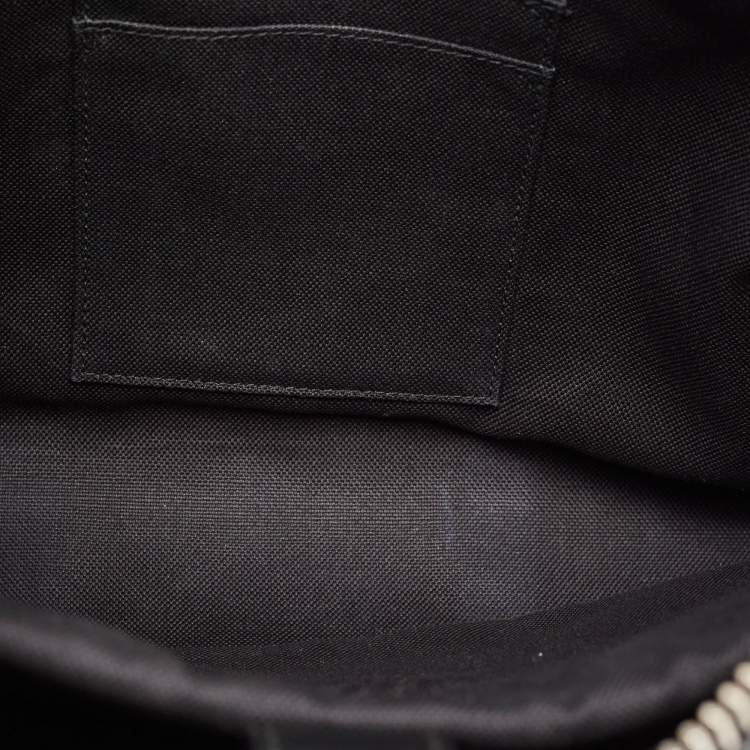 Pre Owned Gucci Black GG Supreme Canvas and Leather Briefcase Bag