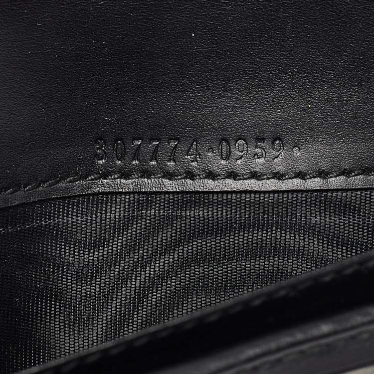 Pre Owned Gucci Black Guccissima Leather Bifold Long Wallet