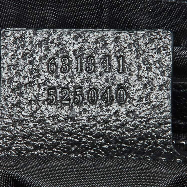 Pre Owned Gucci Black GG Econyl Nylon and Leather Off the Grid Belt Bag