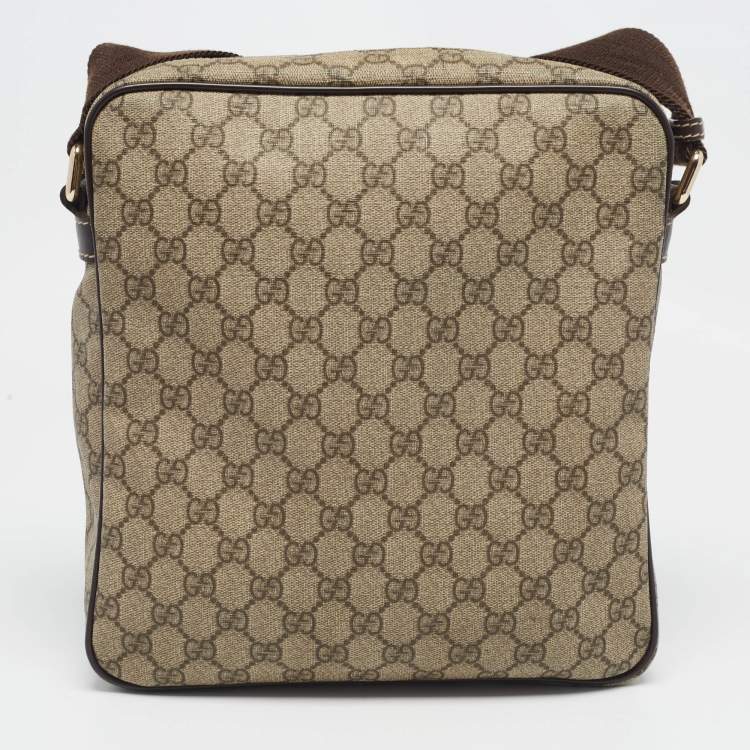 Pre Owned Gucci Beige GG Supreme Canvas Joy Messenger Bag