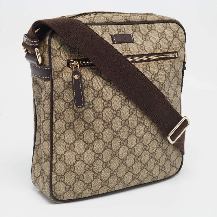 Pre Owned Gucci Beige GG Supreme Canvas Joy Messenger Bag