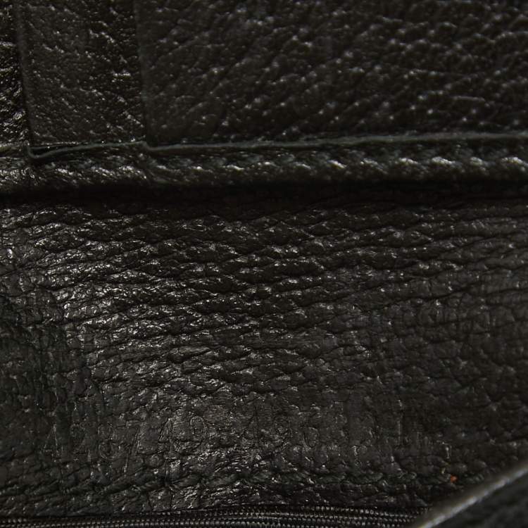 Pre Owned Gucci Black Leather Web Bifold Wallet