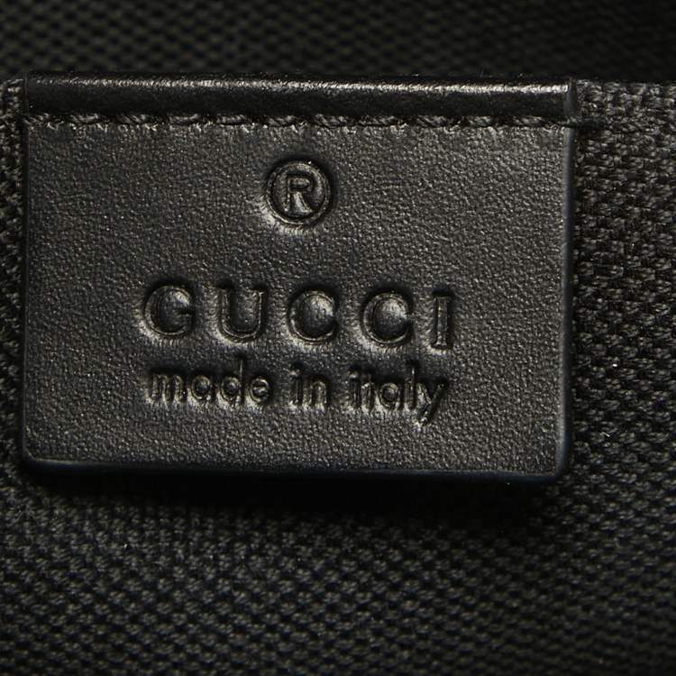 Pre Owned Gucci Black GG Supreme Canvas Web Zip Pouch
