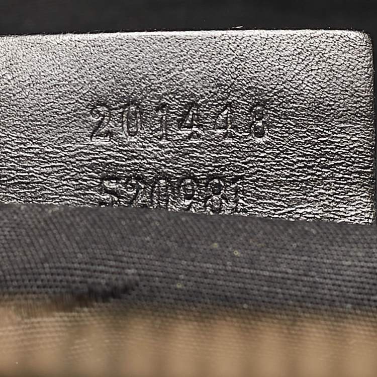 Pre Owned Gucci Black GG Imprime Canvas and Leather Messenger Bag