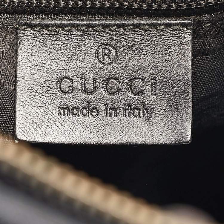 Pre Owned Gucci Black GG Imprime Canvas and Leather Messenger Bag