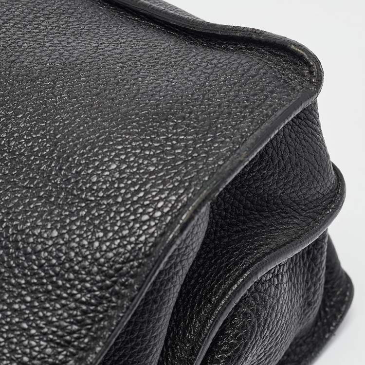 Pre Owned Gucci Black Soft Leather Business Briefcase