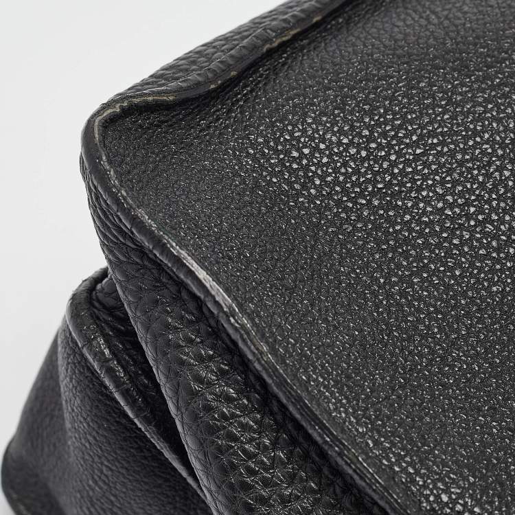 Pre Owned Gucci Black Soft Leather Business Briefcase