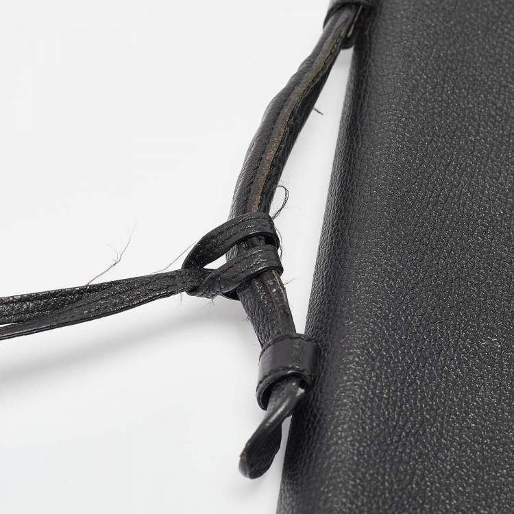 Pre Owned Gucci Black Soft Leather Business Briefcase