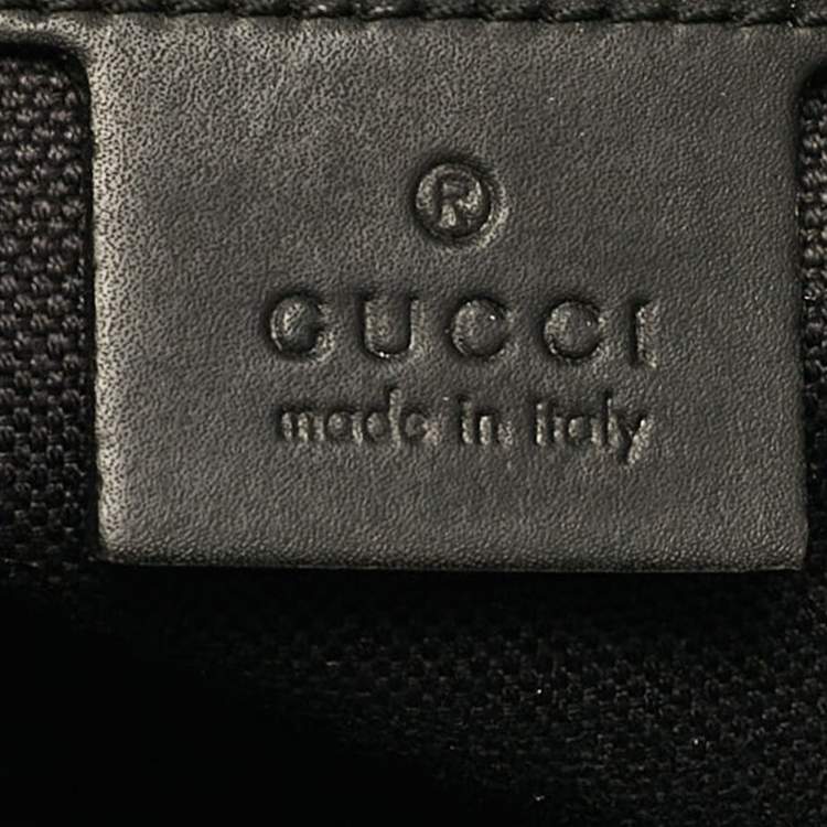 Pre Owned Gucci Black GG Supreme Canvas Wristlet Pouch