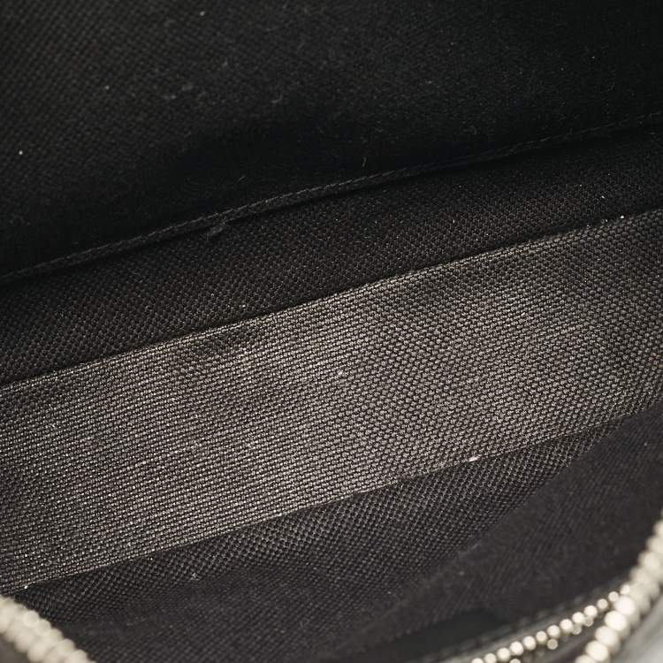 Pre Owned Gucci Black GG Supreme Canvas Wristlet Pouch