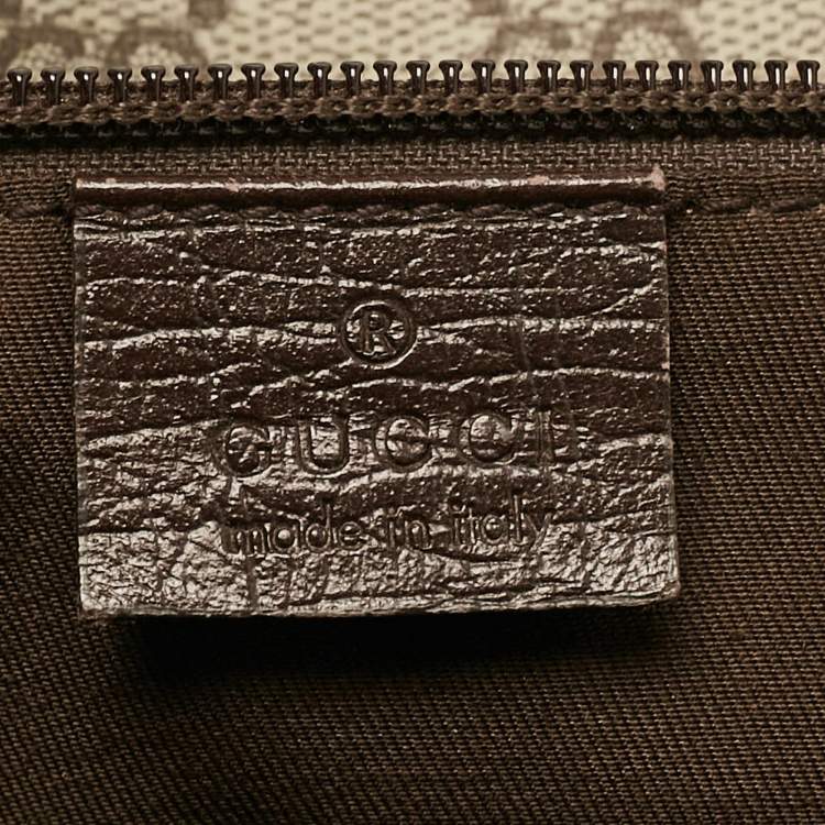 Pre Owned Gucci Dark Brown/Beige GG Supreme Canvas Messenger Bag