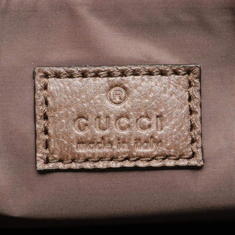 Pre Owned Gucci Beige Brown Multicolor Coated Canvas Leather GG Supreme Sherry Line Boston Duffle Bag