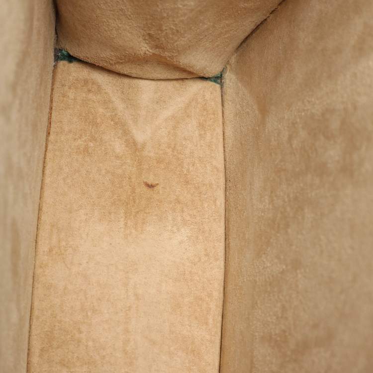 Pre Owned Gucci Green Leather Vintage Business Bag