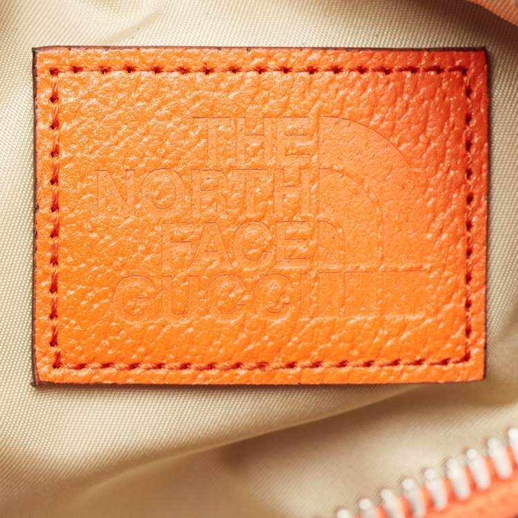 Pre Owned Gucci x The North Face Beige/Orange GG Canvas Belt Bag