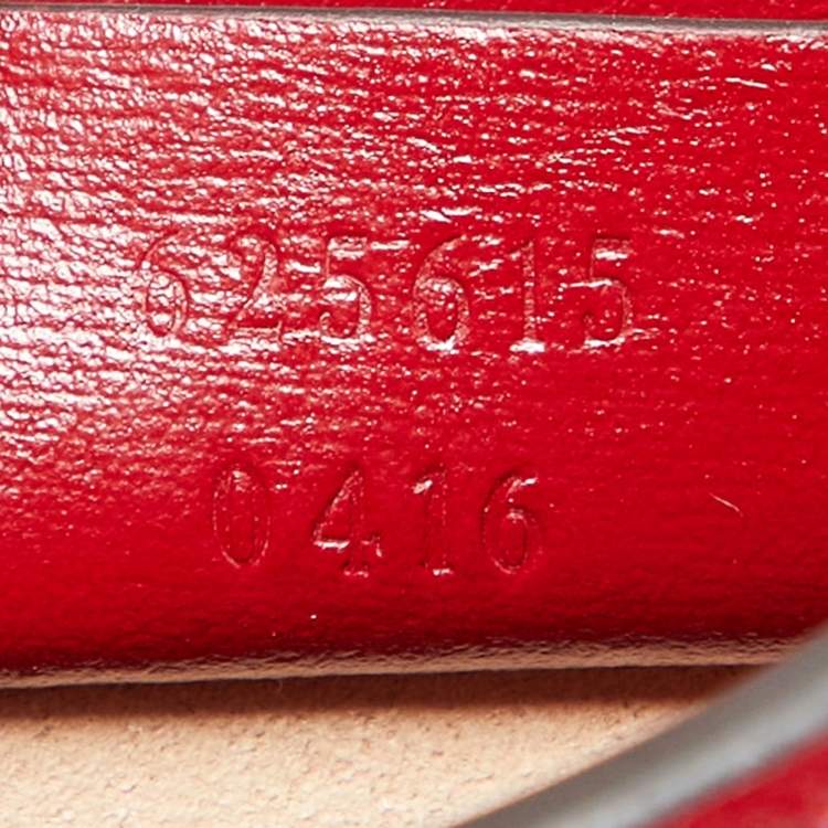 Pre Owned Gucci Red Calfskin Mini Horsebit 1955 Crossbody Bag