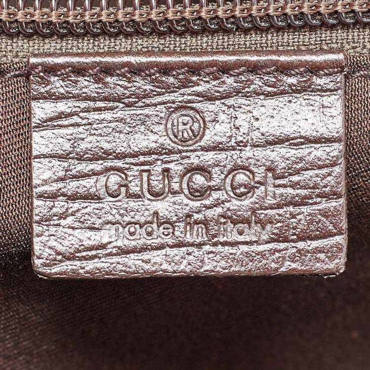 Pre Owned Gucci Beige/Brown GG Supreme Canvas and Leather Tote