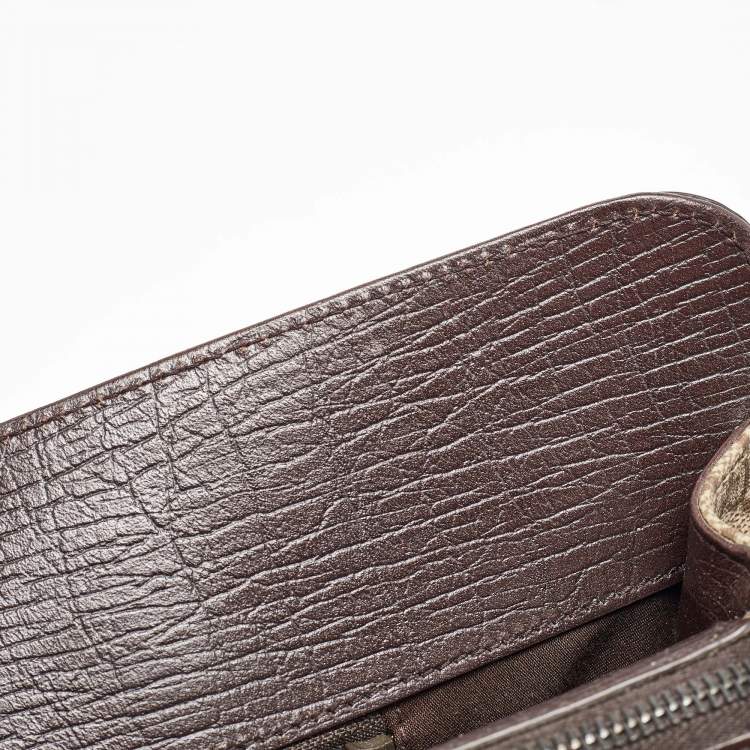 Pre Owned Gucci Beige/Brown GG Supreme Canvas and Leather Tote