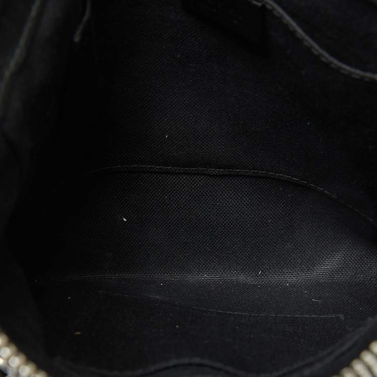 Pre Owned Gucci Black GG Supreme Canvas and Leather Crossbody Bag