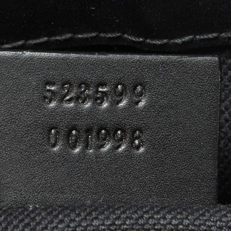 Pre Owned Gucci Black GG Supreme Canvas and Leather Crossbody Bag