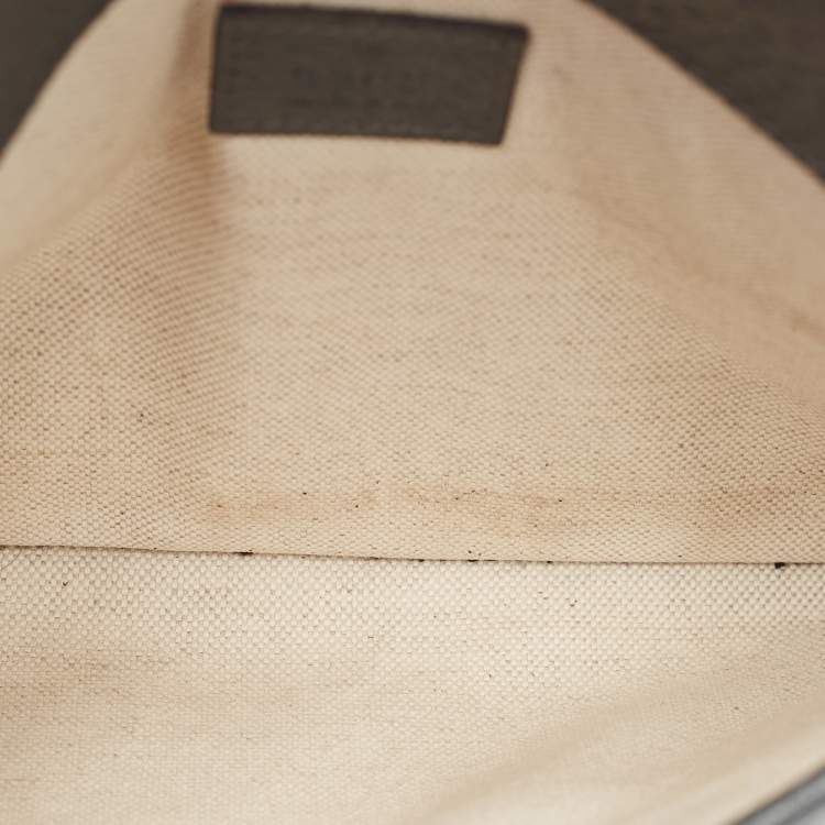 Pre Owned Gucci Grey GG Supreme Canvas Small Ophidia Belt Bag